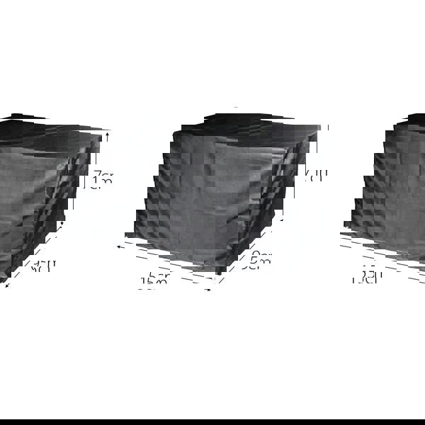 fiji ezbreathe right l shape patio set cover in black