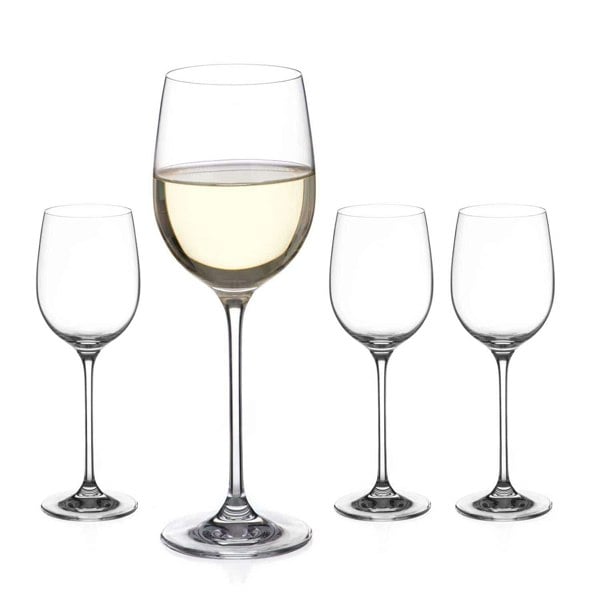 Diamante Moda Crystal White Wine Glasses - Set of 4