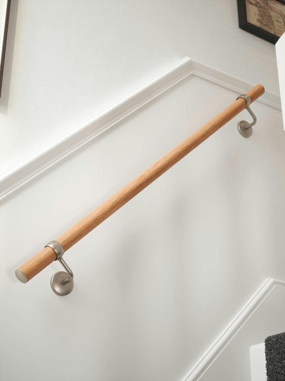 Handrails Direct Stoneleigh Red Oak Straight Flight Handrail