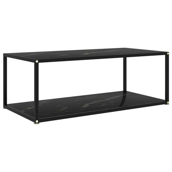 Berkfield Coffee Table Black 100x50x35 cm Tempered Glass