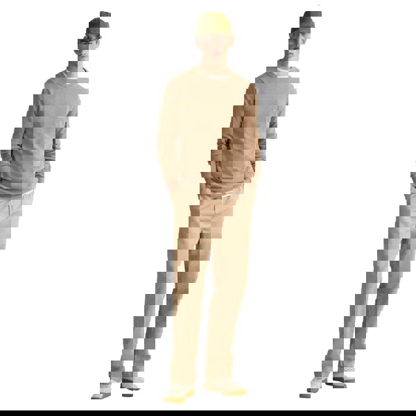 Gant Mens Pique Crew Neck Sweatshirt - Khaki - 