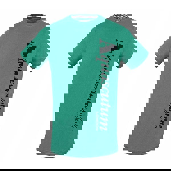 Aquascutum Mens Vertical Logo T-Shirt - Green