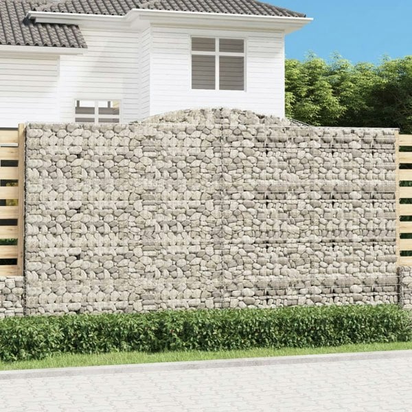 Berkfield Arched Gabion Baskets 7 pcs 400x30x220/240 cm Galvanised Iron