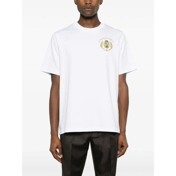 Casablanca Joyaux D'Afrique Tennis Club Printed T-Shirt   in  White