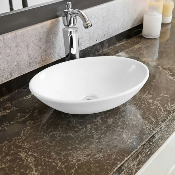 Limoge 7529 Ceramic Oval Countertop Basin