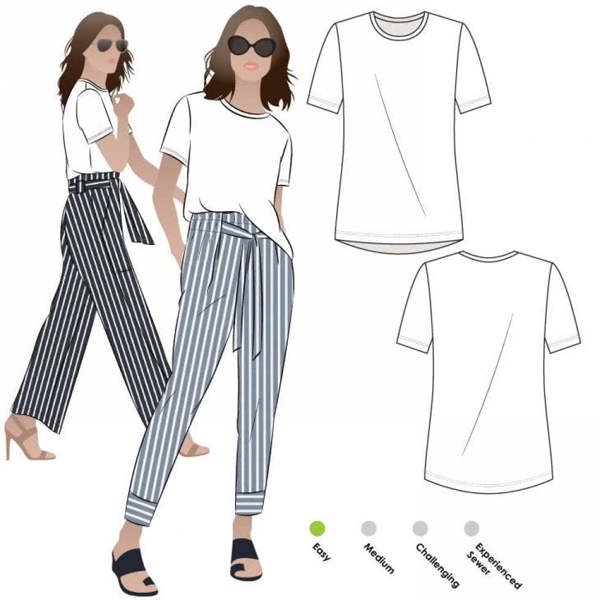 Style Arc Sewing Pattern Gem Tee  - Tops for Women - Easy