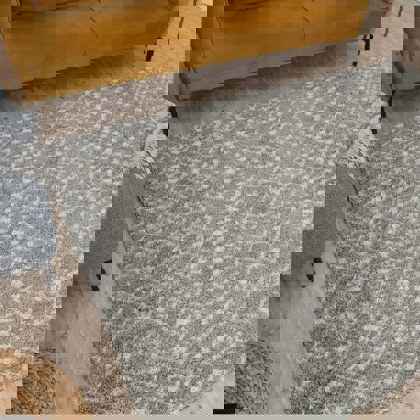 Moroccan-style thick shaggy rug pet-friendly, easy to clean