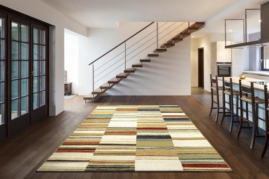 Woodstock Rug - Light Multi Stripe