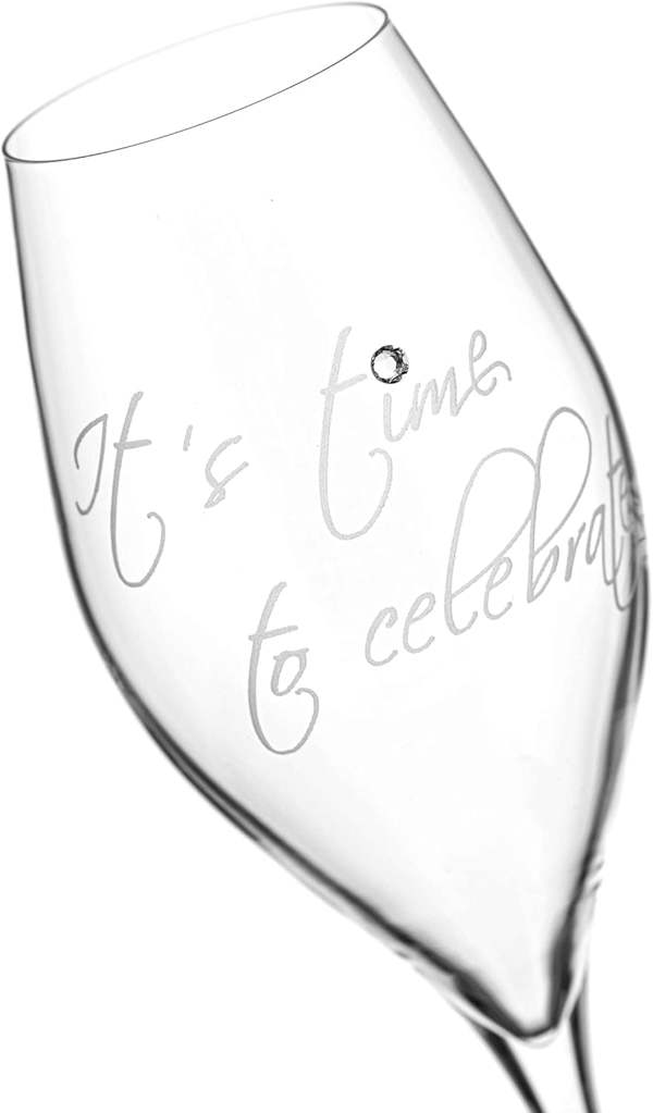 It's Time to Celebrate Novelty Prosecco Glass - Single Glass