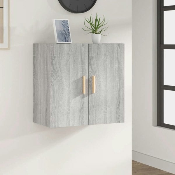 Berkfield Wall Cabinet Grey Sonoma 60x30x60 cm Engineered Wood