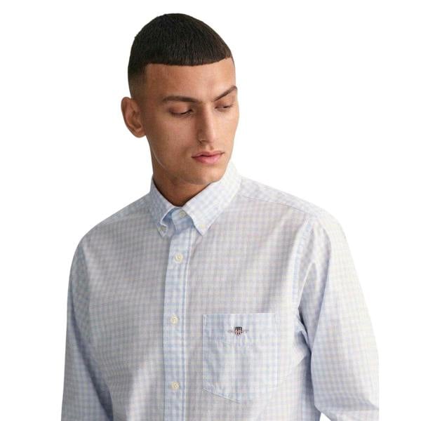 Gant Mens Gingham Regular Shirt - Blue - 