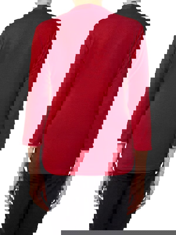 PennyPlain High Back Scoop Neck Top - Red