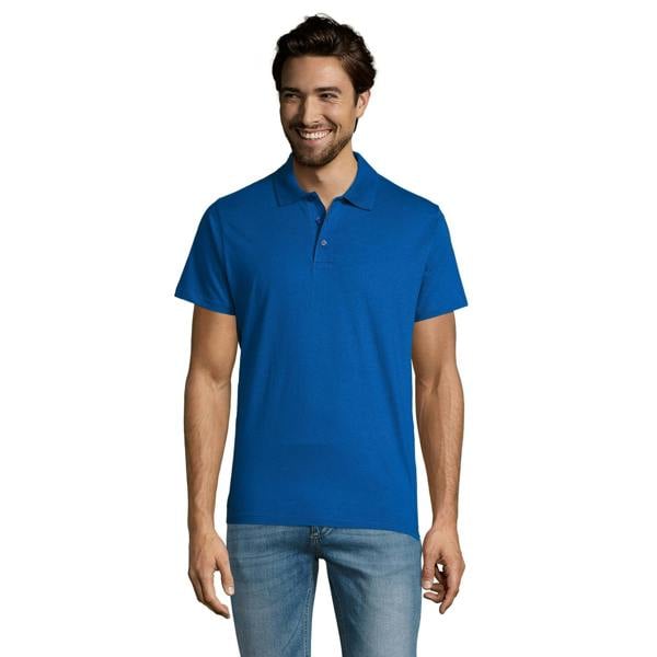 SOLS Mens Prescott Jersey Short Sleeve Polo Shirt - Royal Blue