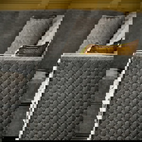 Furnishings For Less Quilted Chenille Full Back Corner Sofa