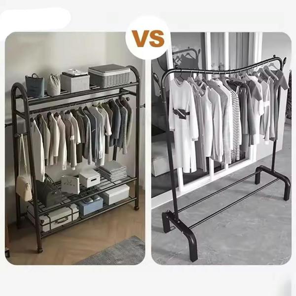 Havendro Heavy Duty Open Wardrobe Double Clothes Rail Garment Hanging Stand
