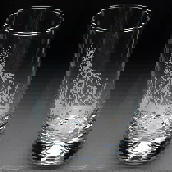 Glyptic Glass Art German Shepherd Dog Whiskey Tumbler Glass - Hand Etched/Engraved Gift