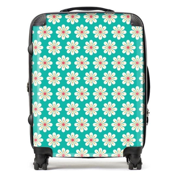 Warren Reed Daisy Pattern Suitcase