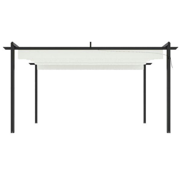 Berkfield Garden Gazebo with Retractable Roof 4x3 m Cream
