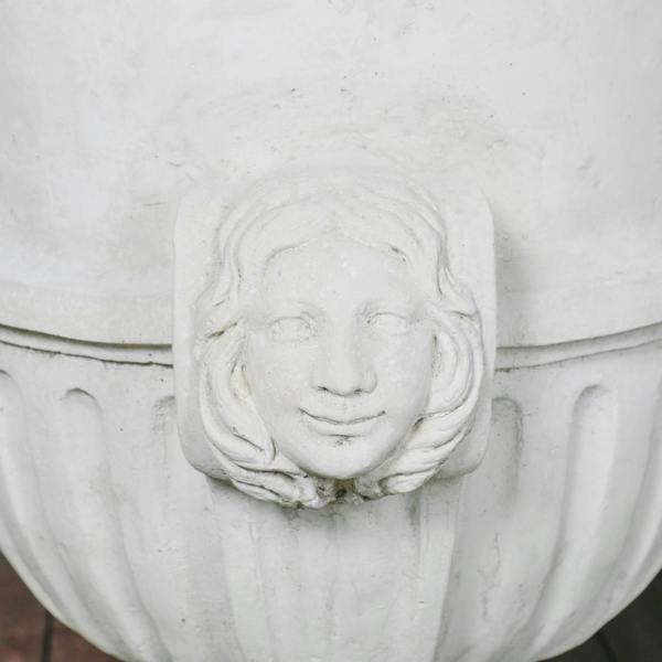Giant White Floral Design Vase 