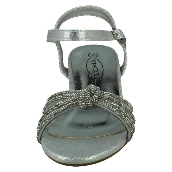 Spot On Girls Spot On Ankle Strap Diamante Sandals H1121