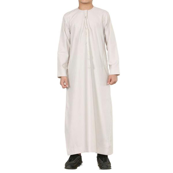 Infinity Leather Boy's Kids Thobe Emirati Jubba Islamic Clothing Kaftan Eid String Tassel