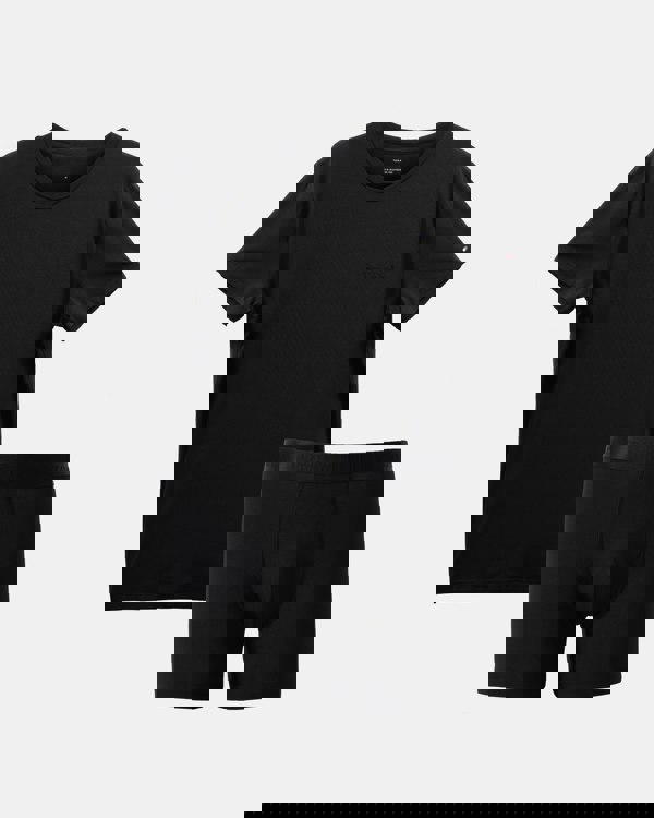 Tommy Hilfiger Mens T-Shirt & Boxer Brief Gift Set - Black/Black - CHO - Designer Mens Loungewear