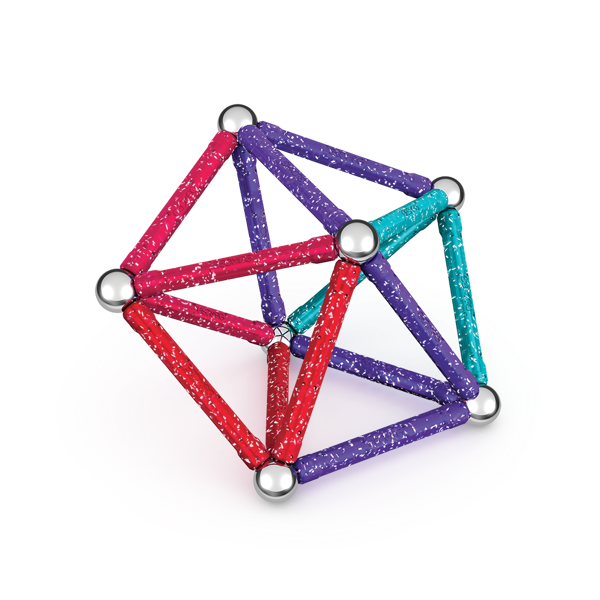 Geomag Recycled Magnetic Glitter Panels - 60 Pieces