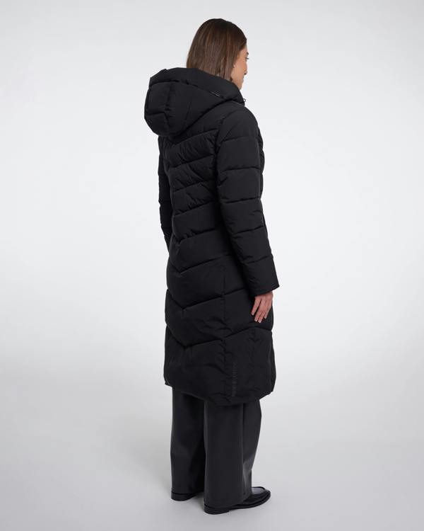 Rino & Pelle Zendaya Womens Padded Coat With Hood - Black | CHO | Designer Womens Padded Coat