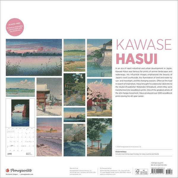 Kawase Hasui, Japanese Art Calendar 2027, Wall Calendars, Month To View, Art, Gift