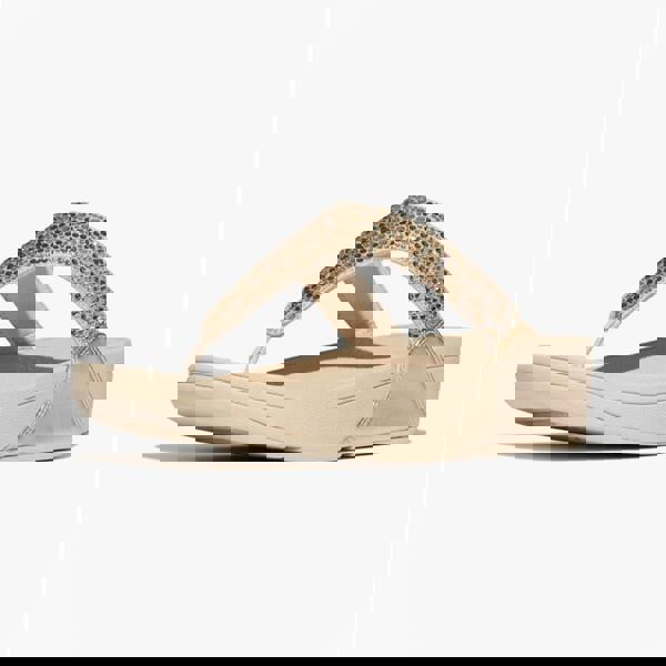 FitFlop FitFlop LULU CRYSTAL Womens Toe-Post Sandals Platino