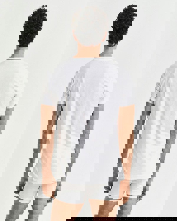 GANT 2-Pack Mens Crew Neck T-Shirts - 110 White