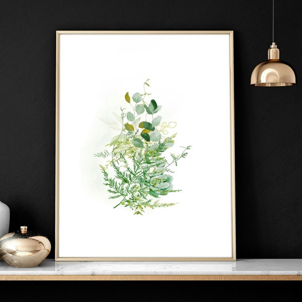 Botanical art prints | set of 3 wall art for living room