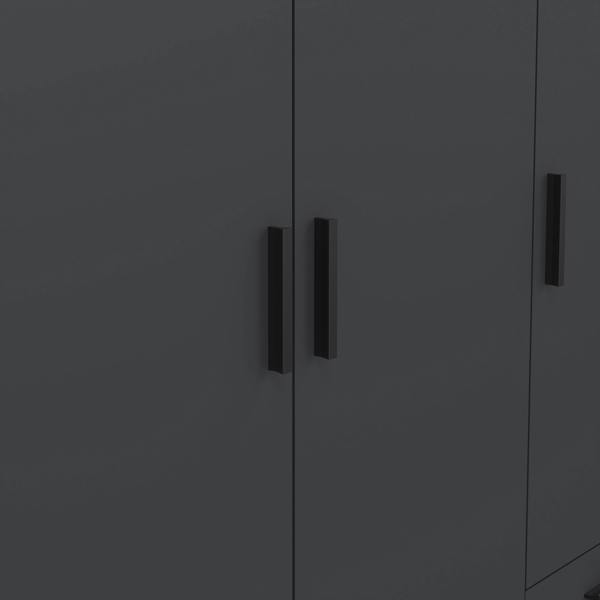 Furniture To Go Sprint Wardrobe with 3 Doors + 3 Drawers in Matt Grey