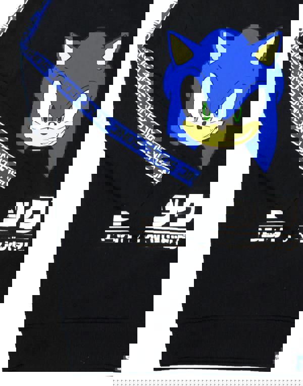 Sonic the Hedgehog Boys Black Sonic Japanese Gamer Hoodie