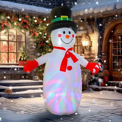 Outsunny Blow Up Christmas Inflatable Snowman for Indoor Outdoor Home Decor