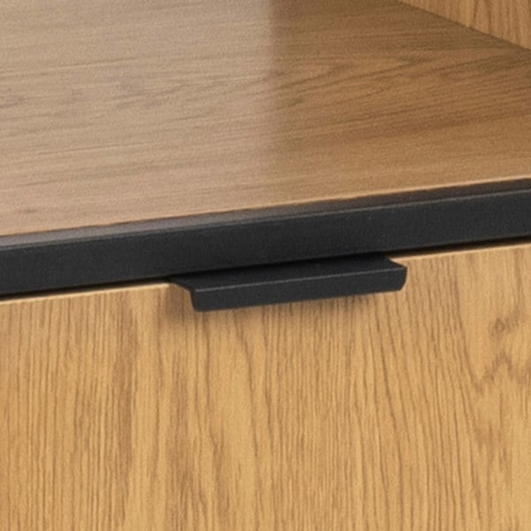 Furniture To Go Swindon Bookcase with 2 Doors, 3 drawers and 2 Shelves in Black