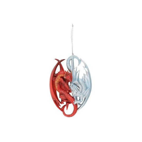 Serano Fire and Ice Dragon Hanging Ornament by Anne Stokes