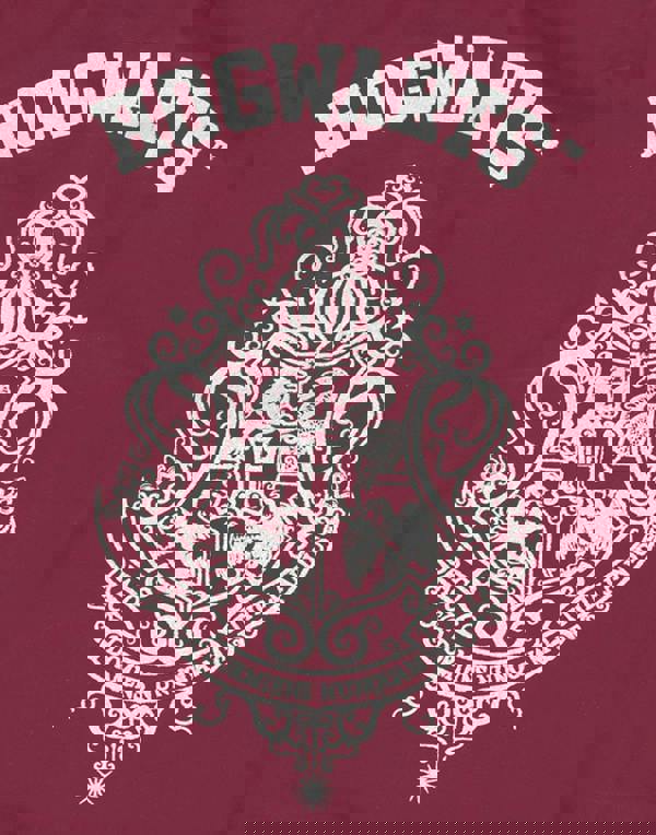 Harry Potter Girls Purple Hogwarts Crest 1 Piece Swimming Costume