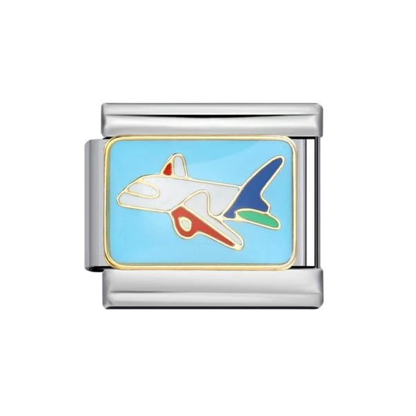 Serafina Airplane | Italian Style Bracelet Charm
