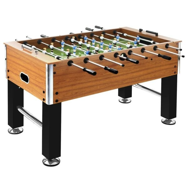 Berkfield Football Table Steel 60 kg 140x74.5x87.5 cm Light Brown and Black