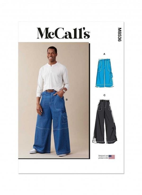 McCalls 8536 Paper Sewing Pattern – Men's Trousers & Shorts, Intermediate