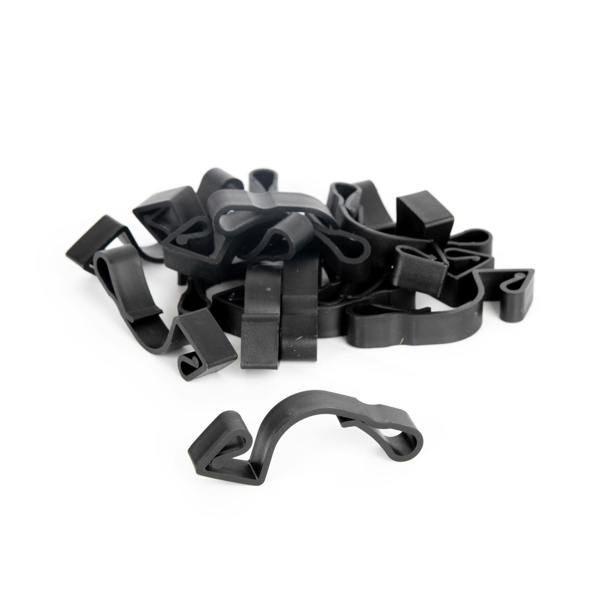 2.9cm Large Black Gutter Hooks for Christmas Lights, Weather Resistant Clip-On Holders image 3