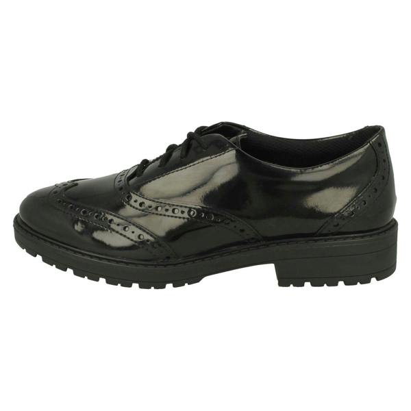 Clarks Girls Clarks Lace Up Brogue Detailed School Shoes Loxham Brogue Y