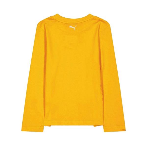 Puma Childrens/Kids Geometric Pattern Athletic Long-Sleeved T-Shirt - Orange - 