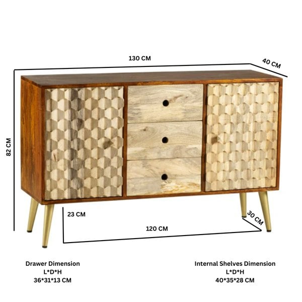 IH Design Camille Retro Large Sideboard