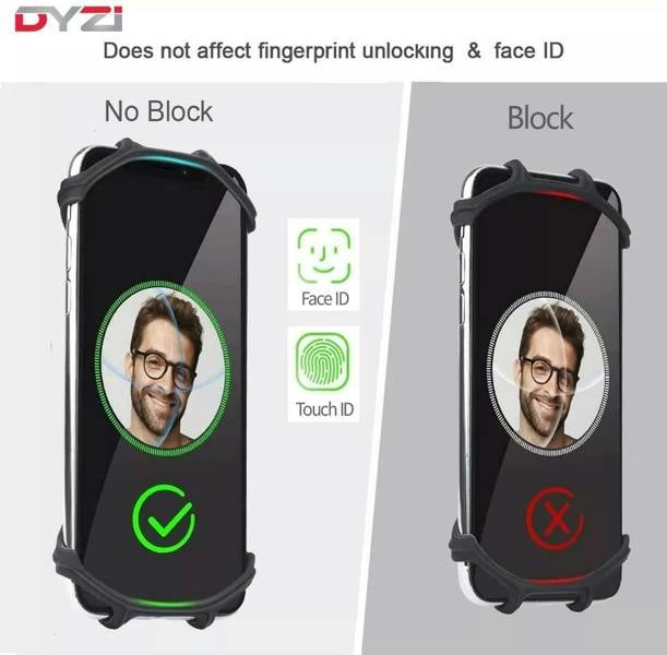 Dyzi Waterproof 360° Bike Phone Holder: Fits 4"-6.5" Phones - Detachable