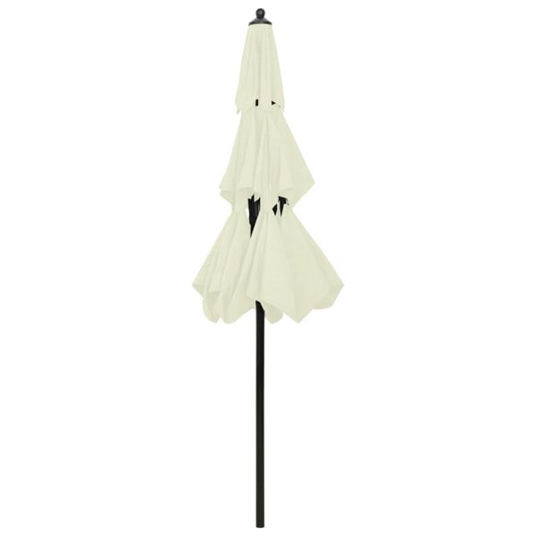 Berkfield 3-Tier Parasol with Aluminium Pole Sand 2.5 m