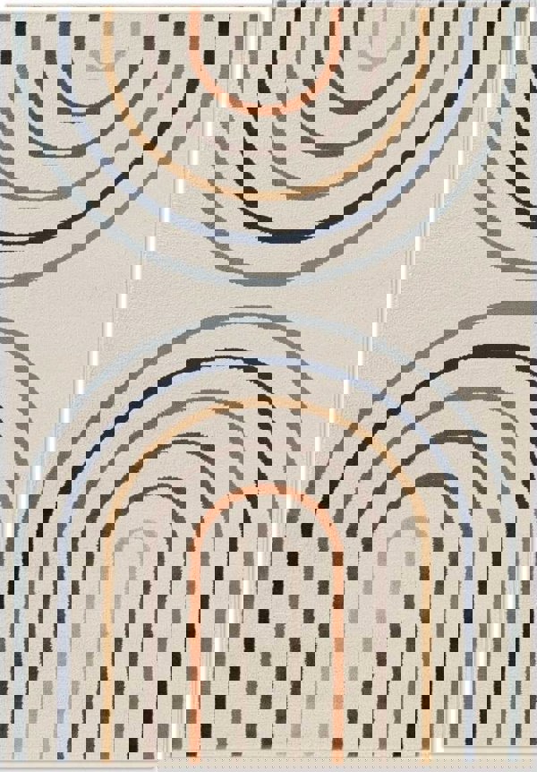 Adventures Kids Rainbow Cream & Multicolour Rug