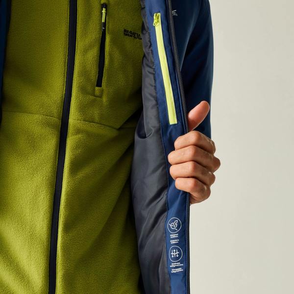 Regatta Mens Allston Waterproof Jacket - Aviator Blue - Aviator Blue - 62% Polyester/38% Recycled Polyester