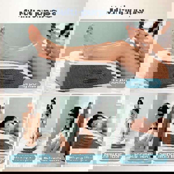 Lavio Leg Elevation Pillow Wedge Momory Foam For Knee Hip Lower Back Pain Relief